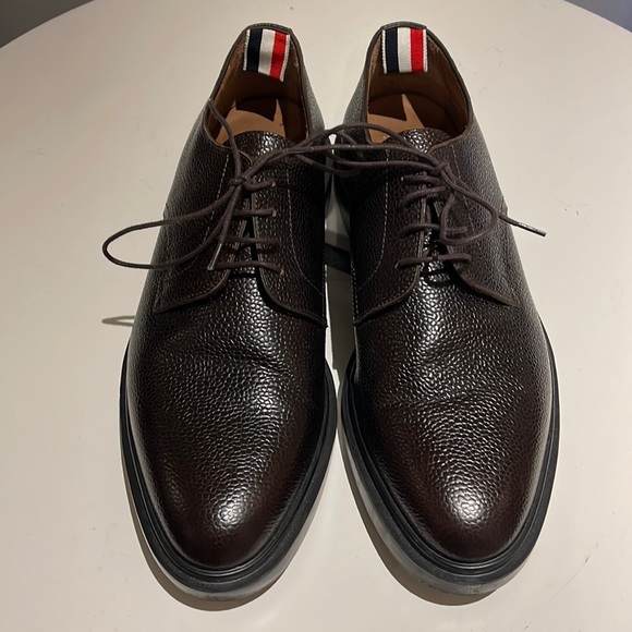Thom Browne Other - EUC THOM BROWNE New York Brown Pebbled Leather Lace-up Shoes